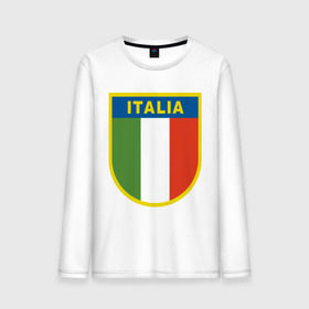 Мужской лонгслив хлопок с принтом Италия , 100% хлопок |  | государство | европа | европейский | италия | флаг