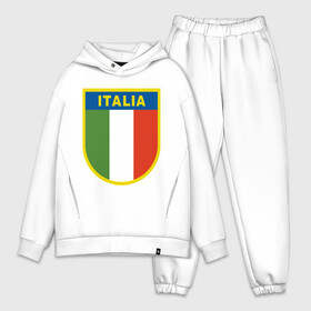 Мужской костюм хлопок OVERSIZE с принтом Италия ,  |  | государство | европа | европейский | италия | флаг