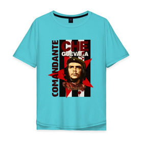 Мужская футболка хлопок Oversize с принтом Che Guevara (4) , 100% хлопок | свободный крой, круглый ворот, “спинка” длиннее передней части | че гевара