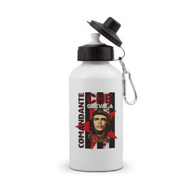 Бутылка спортивная с принтом Che Guevara (4) , металл | емкость — 500 мл, в комплекте две пластиковые крышки и карабин для крепления | Тематика изображения на принте: че гевара
