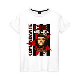 Женская футболка хлопок с принтом Che Guevara (4) , 100% хлопок | прямой крой, круглый вырез горловины, длина до линии бедер, слегка спущенное плечо | че гевара