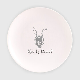 Тарелка 3D с принтом Donnie Darko - Where Is Donnie? , фарфор | диаметр - 210 мм
диаметр для нанесения принта - 120 мм | donnie darko | дони дарко | донни дарко