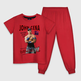 Детская пижама хлопок с принтом John Cena Extreme Rules , 100% хлопок |  брюки и футболка прямого кроя, без карманов, на брюках мягкая резинка на поясе и по низу штанин
 | wwe | бои без правил | джон сина