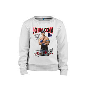 Детский свитшот хлопок с принтом John Cena Extreme Rules , 100% хлопок | круглый вырез горловины, эластичные манжеты, пояс и воротник | Тематика изображения на принте: wwe | бои без правил | джон сина