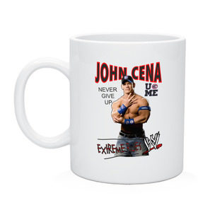 Кружка с принтом John Cena Extreme Rules , керамика | объем — 330 мл, диаметр — 80 мм. Принт наносится на бока кружки, можно сделать два разных изображения | джон сина