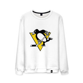 Мужской свитшот хлопок с принтом Pittsburgh Penguins , 100% хлопок |  | Тематика изображения на принте: пингвин