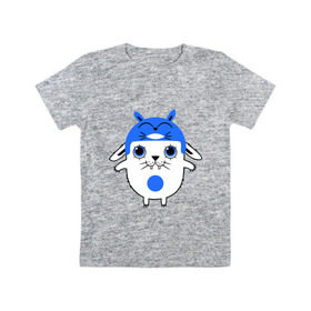 Детская футболка хлопок с принтом Totoro , 100% хлопок | круглый вырез горловины, полуприлегающий силуэт, длина до линии бедер | заяц
