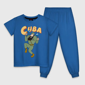 Детская пижама хлопок с принтом Cuba - Fidel Castro , 100% хлопок |  брюки и футболка прямого кроя, без карманов, на брюках мягкая резинка на поясе и по низу штанин
 | Тематика изображения на принте: castro | cuba | fidel | кастро | куба | лидер | фидель