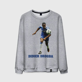 Мужской свитшот хлопок с принтом Didier Drogba - Chelsea , 100% хлопок |  | 