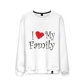Мужской свитшот хлопок с принтом I Love My Family , 100% хлопок |  | family | i love | дети | ребенок | родители | родные | родственники | семья | я люблю семью