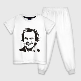 Детская пижама хлопок с принтом Джек Николсон , 100% хлопок |  брюки и футболка прямого кроя, без карманов, на брюках мягкая резинка на поясе и по низу штанин
 | 