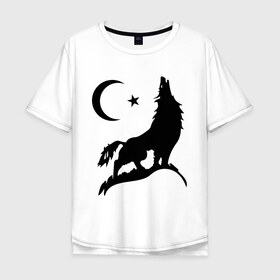 Мужская футболка хлопок Oversize с принтом Кавказ (3) , 100% хлопок | свободный крой, круглый ворот, “спинка” длиннее передней части | волк | горы | закавказье | кавказ | кавказец | кавказский
