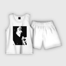 Детская пижама с шортами хлопок с принтом Michael Jackson (14) ,  |  | Тематика изображения на принте: michael jackson | pop | король | легенда | майкл джексон | майкл джексонпортрет | поп