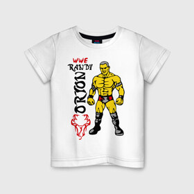 Детская футболка хлопок с принтом WWE Randy ORTON , 100% хлопок | круглый вырез горловины, полуприлегающий силуэт, длина до линии бедер | mixfight | wwe | бои без правил | микс файт | миксфайт | рестлер | рэнди