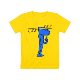 Детская футболка хлопок с принтом Лось , 100% хлопок | круглый вырез горловины, полуприлегающий силуэт, длина до линии бедер | happy tree friends | лось