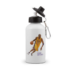 Бутылка спортивная с принтом Kobe Bryant - Lakers , металл | емкость — 500 мл, в комплекте две пластиковые крышки и карабин для крепления | kobe bryant | lakers | nba | баскет | коби брайнт | нба