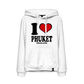 Мужская толстовка хлопок с принтом I love Phuket , френч-терри, мягкий теплый начес внутри (100% хлопок) | карман-кенгуру, эластичные манжеты и нижняя кромка, капюшон с подкладом и шнурком | слон