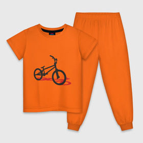 Детская пижама хлопок с принтом BMX 1 , 100% хлопок |  брюки и футболка прямого кроя, без карманов, на брюках мягкая резинка на поясе и по низу штанин
 | bmx | велик | вело | велогонки | велорейсинг | велосипед | спортивный велосипед | фрирайд | эктрим