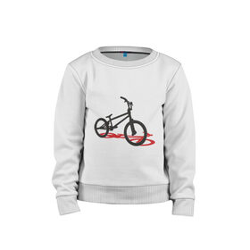 Детский свитшот хлопок с принтом BMX 1 , 100% хлопок | круглый вырез горловины, эластичные манжеты, пояс и воротник | bmx | велик | вело | велогонки | велорейсинг | велосипед | спортивный велосипед | фрирайд | эктрим