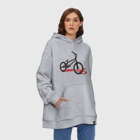 Худи SuperOversize хлопок с принтом BMX 1 , 70% хлопок, 30% полиэстер, мягкий начес внутри | карман-кенгуру, эластичная резинка на манжетах и по нижней кромке, двухслойный капюшон
 | bmx | велик | вело | велогонки | велорейсинг | велосипед | спортивный велосипед | фрирайд | эктрим