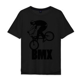Мужская футболка хлопок Oversize с принтом BMX 3 , 100% хлопок | свободный крой, круглый ворот, “спинка” длиннее передней части | bmx | free style | бмэкс | велик | вело | велосипедист | фристайл | экстрим | экстримальный