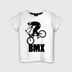 Детская футболка хлопок с принтом BMX 3 , 100% хлопок | круглый вырез горловины, полуприлегающий силуэт, длина до линии бедер | bmx | free style | бмэкс | велик | вело | велосипедист | фристайл | экстрим | экстримальный