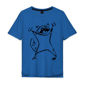Мужская футболка хлопок Oversize с принтом Енот , 100% хлопок | свободный крой, круглый ворот, “спинка” длиннее передней части | enot | животные