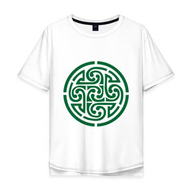 Мужская футболка хлопок Oversize с принтом Кельтский круг , 100% хлопок | свободный крой, круглый ворот, “спинка” длиннее передней части | кельтский куг | кельтский орнамент | круг из кельтских узоров.кельты