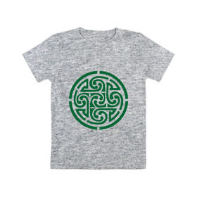 Детская футболка хлопок с принтом Кельтский круг , 100% хлопок | круглый вырез горловины, полуприлегающий силуэт, длина до линии бедер | кельтский куг | кельтский орнамент | круг из кельтских узоров.кельты