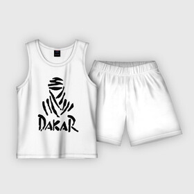 Детская пижама с шортами хлопок с принтом Rally Dakar ,  |  | Тематика изображения на принте: rally dakar | авто | авто2012 | автогонки | гонки | ралли | ралли дакар