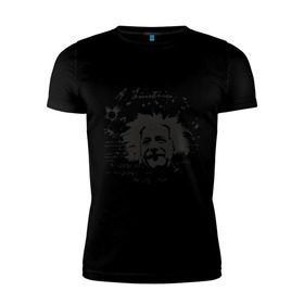 Мужская футболка премиум с принтом Эйнштейн (2) , 92% хлопок, 8% лайкра | приталенный силуэт, круглый вырез ворота, длина до линии бедра, короткий рукав | albert einstein. наука | альберт эйнштейн | ученый | эйнштейн