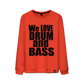 Мужской свитшот хлопок с принтом We love drum and bass music , 100% хлопок |  | dnb | drum | басс | драм