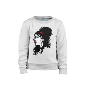Детский свитшот хлопок с принтом Amy Winehouse , 100% хлопок | круглый вырез горловины, эластичные манжеты, пояс и воротник | живая музыка | импровизация | певица | певица эми уайнхаус.джаз | саксофон