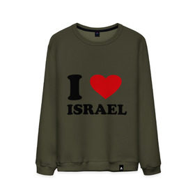 Мужской свитшот хлопок с принтом I love Israel , 100% хлопок |  | Тематика изображения на принте: i love | i love israel | israel | израиль | я люблю израиль