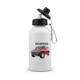 Бутылка спортивная с принтом Hummer , металл | емкость — 500 мл, в комплекте две пластиковые крышки и карабин для крепления | humer | hummer | авто | автобренды | автомобиль | машинки | машины | мерседес | тачки | хамер | хаммер