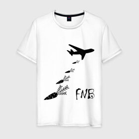 Мужская футболка хлопок с принтом Еда вместо бомб , 100% хлопок | прямой крой, круглый вырез горловины, длина до линии бедер, слегка спущенное плечо. | бомбы | еда | морковки | самолет