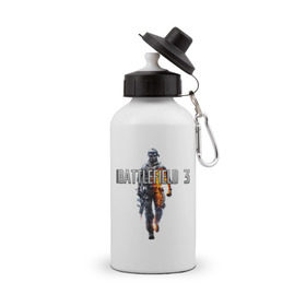 Бутылка спортивная с принтом Battlefield 3 , металл | емкость — 500 мл, в комплекте две пластиковые крышки и карабин для крепления | battlefield | компьютерные игры