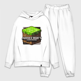 Мужской костюм хлопок OVERSIZE с принтом Minecraft logo ,  |  | creeper | mine craft | minecraft | майнкрафт | шахта
