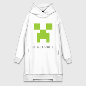 Платье-худи хлопок с принтом Minecraft logo grey ,  |  | крипер