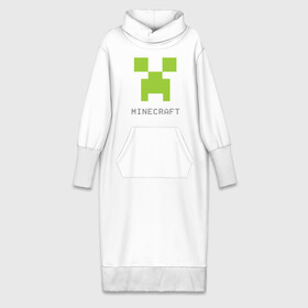 Платье удлиненное хлопок с принтом Minecraft logo grey ,  |  | крипер