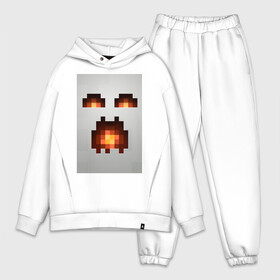 Мужской костюм хлопок OVERSIZE с принтом Minecraft white ,  |  | крипер