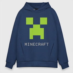 Мужское худи Oversize хлопок с принтом Minecraft logo grey (3) , френч-терри — 70% хлопок, 30% полиэстер. Мягкий теплый начес внутри —100% хлопок | боковые карманы, эластичные манжеты и нижняя кромка, капюшон на магнитной кнопке | Тематика изображения на принте: крипер