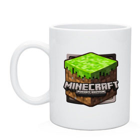 Кружка с принтом Minecraft logo (5) , керамика | объем — 330 мл, диаметр — 80 мм. Принт наносится на бока кружки, можно сделать два разных изображения | крипер