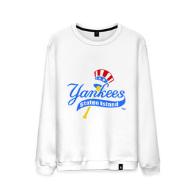 Мужской свитшот хлопок с принтом NY Yankees byta , 100% хлопок |  | baseball | major league basebal | mlb | ny | staten island | yankees | америка | бейсбол | бита | главная лига бейсбола | нью йорк янкиз | статен айленд | сша | янки