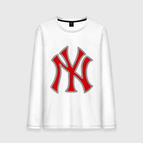 Мужской лонгслив хлопок с принтом NY Yankees red , 100% хлопок |  | baseball | major league basebal | mlb | ny | staten island | yankees | америка | бейсбол | бита | главная лига бейсбола | нью йорк янкиз | статен айленд | сша | янки