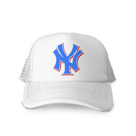 Кепка тракер с сеткой с принтом NY Yankees blue (3) , трикотажное полотно; задняя часть — сетка | длинный козырек, универсальный размер, пластиковая застежка | baseball | major league basebal | new era | ny | yankees | америка | бейсбол | бита | главная лига бейсбола | нью йорк янкиз | статен айленд | сша | янки