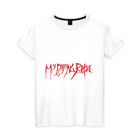 Женская футболка хлопок с принтом My Dying Bride logo , 100% хлопок | прямой крой, круглый вырез горловины, длина до линии бедер, слегка спущенное плечо | bandmy | metal