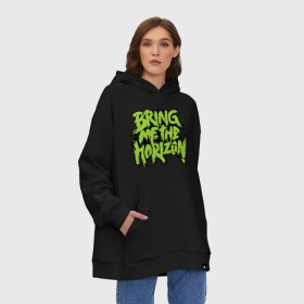 Худи SuperOversize хлопок с принтом Bring me the horizon green , 70% хлопок, 30% полиэстер, мягкий начес внутри | карман-кенгуру, эластичная резинка на манжетах и по нижней кромке, двухслойный капюшон
 | bmth | bring me the horizon | hardcore | kubana 2014 | rock | дэткор | музыка | рок | рок группы