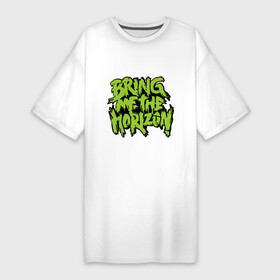 Платье-футболка хлопок с принтом Bring me the horizon green ,  |  | bmth | bring me the horizon | hardcore | kubana 2014 | rock | дэткор | музыка | рок | рок группы
