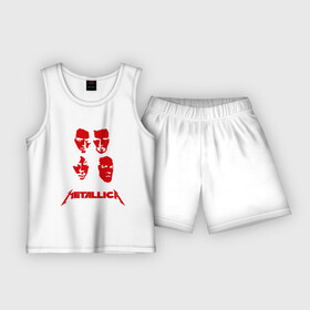 Детская пижама с шортами хлопок с принтом Metallica kvartet ,  |  | металлика